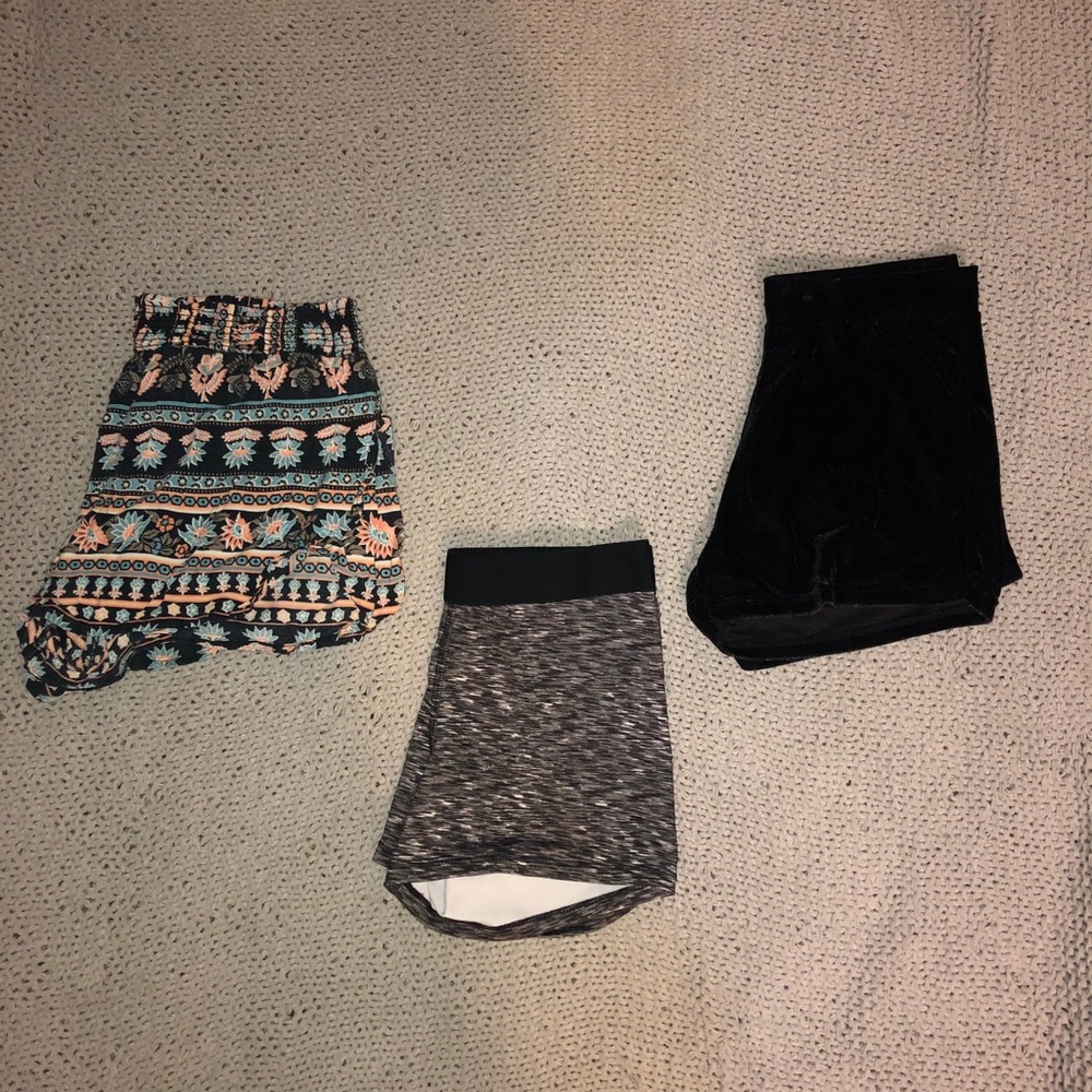 3 pairs of soft shorts